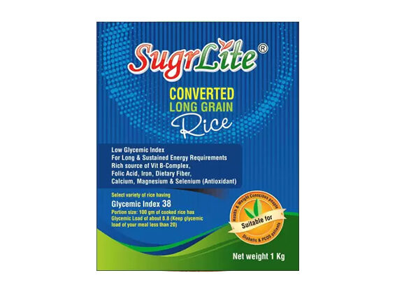 SugrLite Converted Long Grain Rice Yellow Basmati Rice (Long Grain)