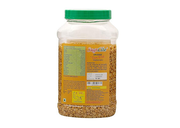 SugrLite Unpolished Arhar (Toor) Dal